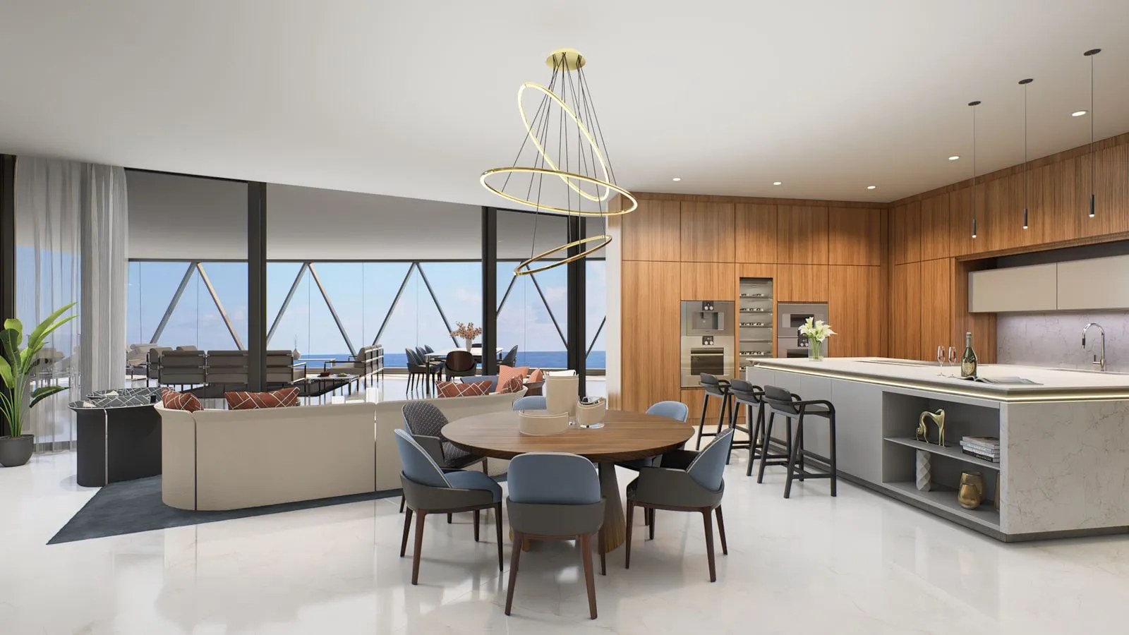 Bentley Residences – Lines 01-02 kitchen and dining
