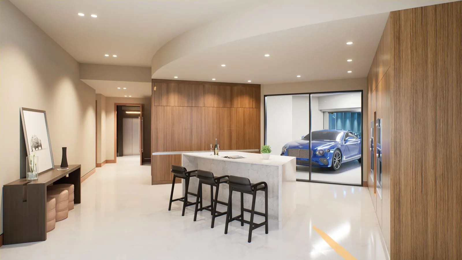 Bentley Residences – Lines 03-04 kitchen with sky garage Bentley Residences – Lines 03-04 kitchen with sky garage