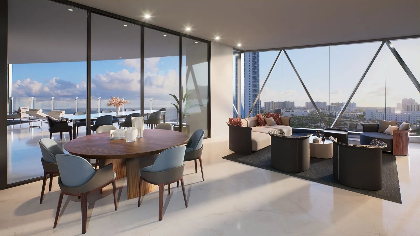 Bentley Residences – Lines 03-04 living and dining Bentley Residences – Lines 03-04 living and dining