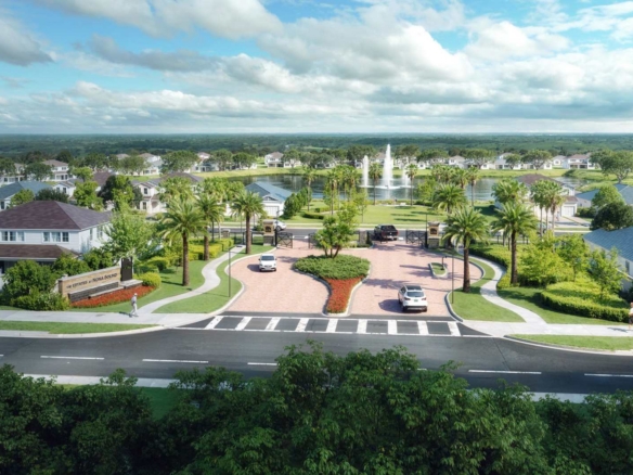 Estates at Nona Sound Community Entrance – Castell Blau