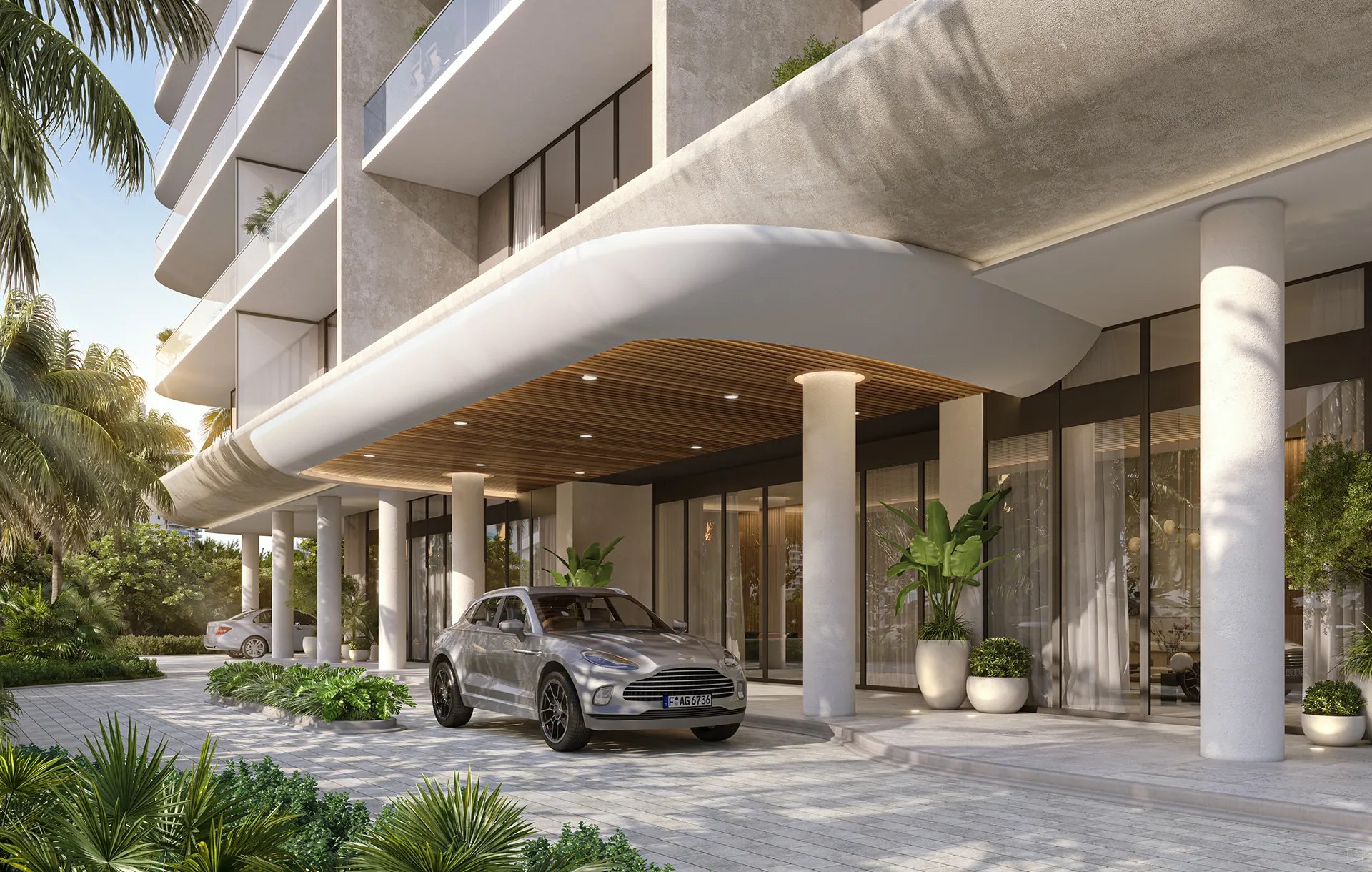 IconBeach Entrance Porte Cochere – Castell Blau