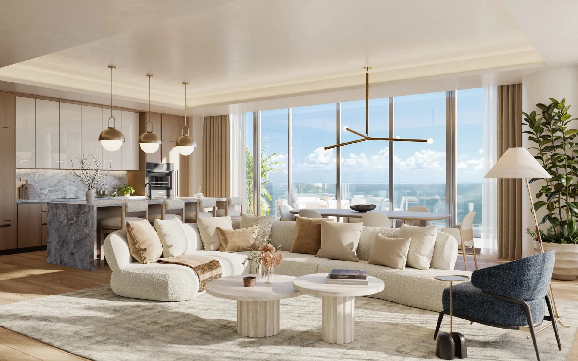 IconBeach Residence Living Kitchen – Castell Blau