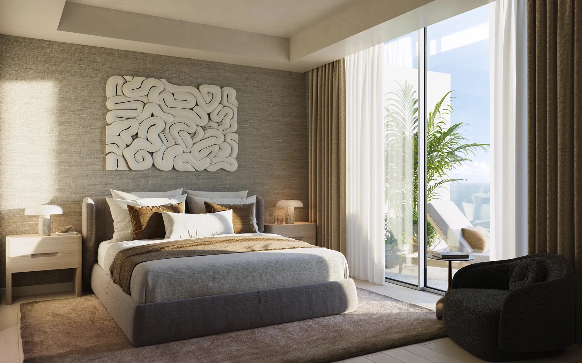IconBeach Residence Primary Bedroom – Castell Blau