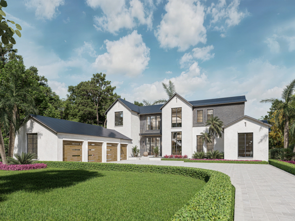 Lake Sheen Sound Front Elevation – Castell Blau