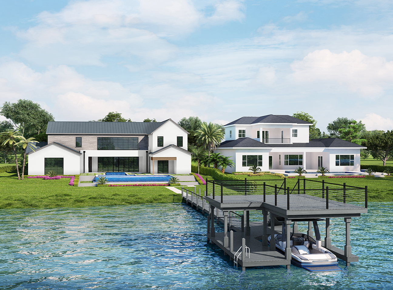 Lake Sheen Sound Lakefront Dock – Castell Blau