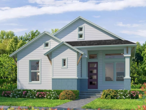 Laureate Park Craftsman Exterior – Castell Blau