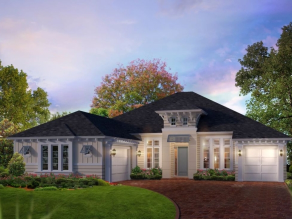 Live Oak Estates Estate Elevation B – Castell Blau