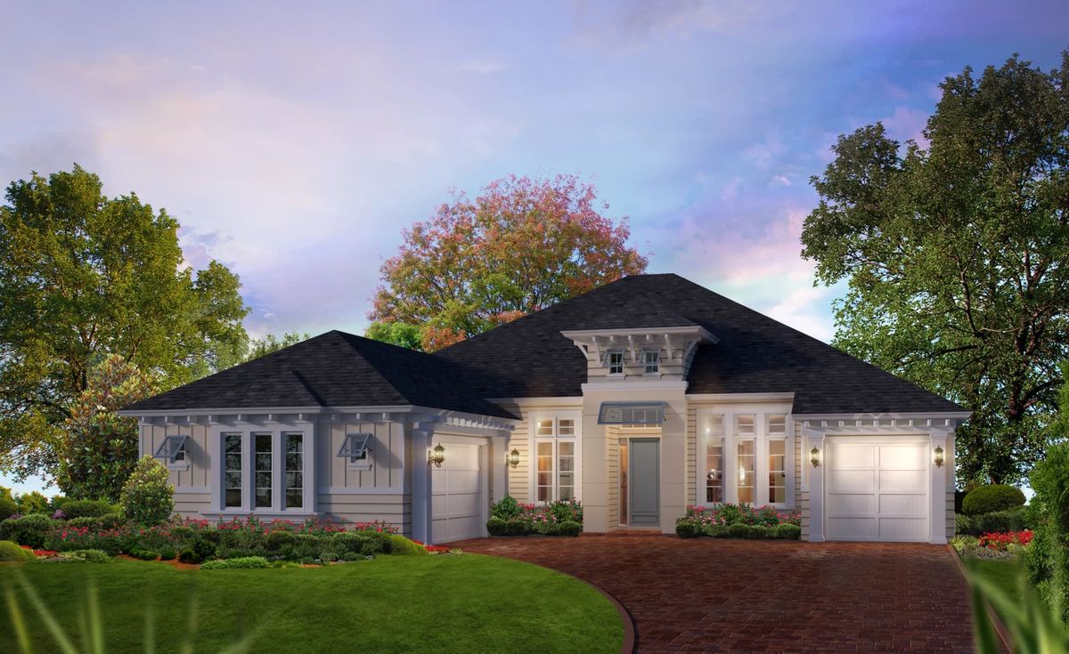 Live Oak Estates Estate Elevation B – Castell Blau