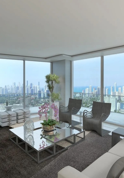 OasisHallandale Living Room – Castell Blau