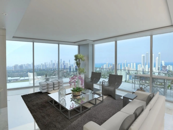 OasisHallandale Living Room – Castell Blau