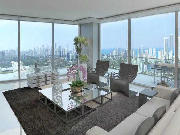 OasisHallandale Living Room Balcony – Castell Blau
