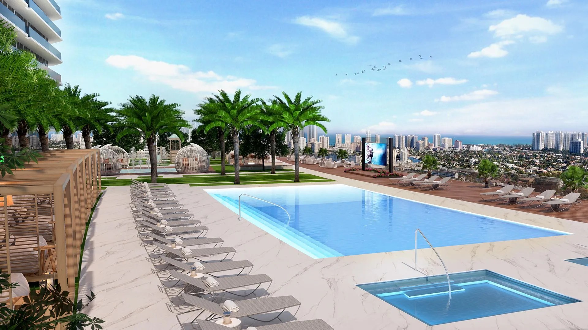 OasisHallandale Pool Deck – Castell Blau