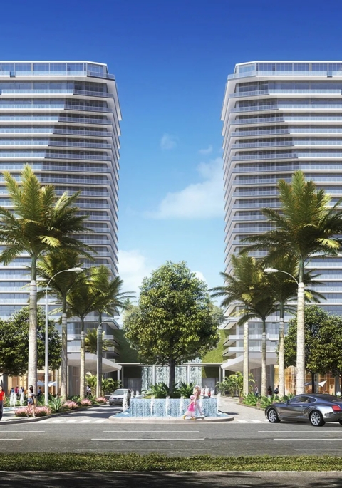 OasisHallandale Towers Exterior – Castell Blau