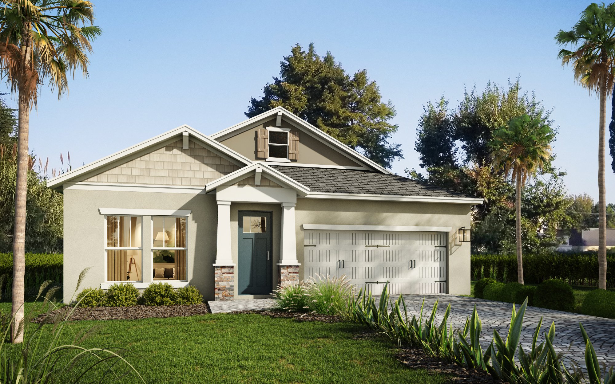 Palm Village Home Exterior B – Castell Blau