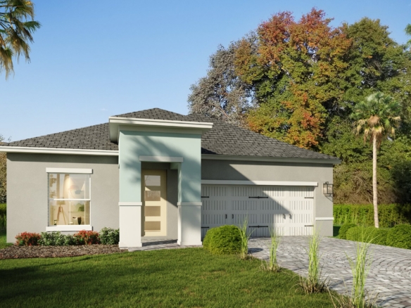 Palm Village Home Exterior C – Castell Blau