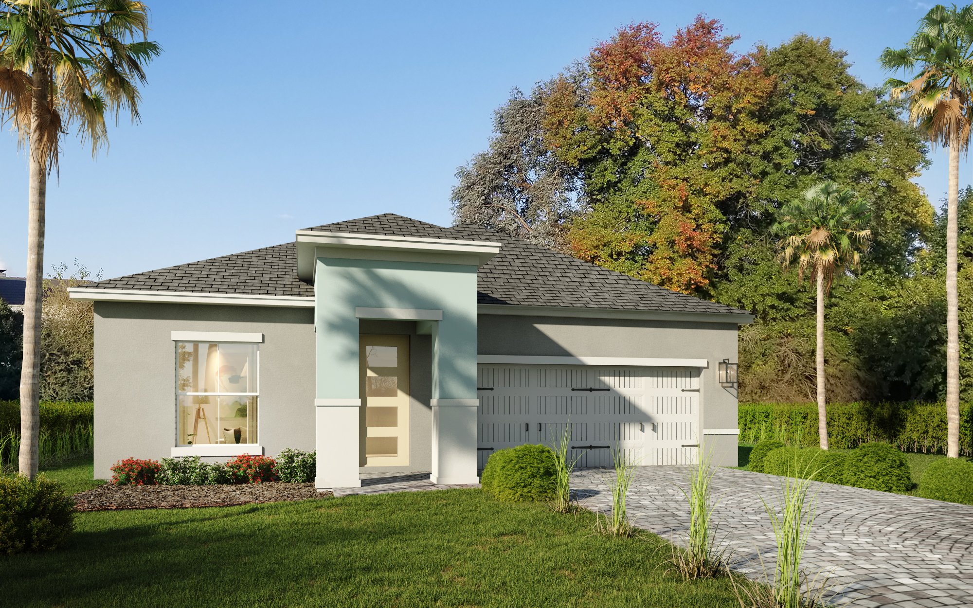 Palm Village Home Exterior C – Castell Blau