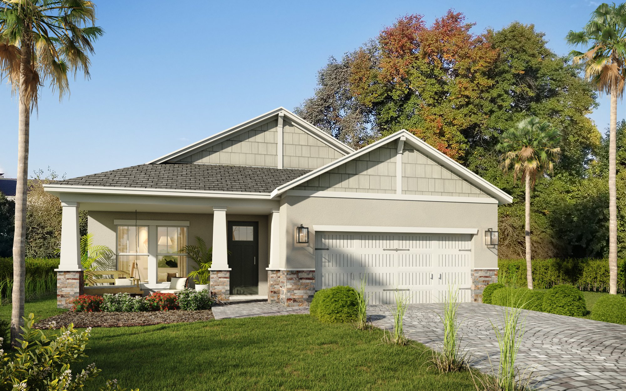 Palm Village Home Exterior D – Castell Blau