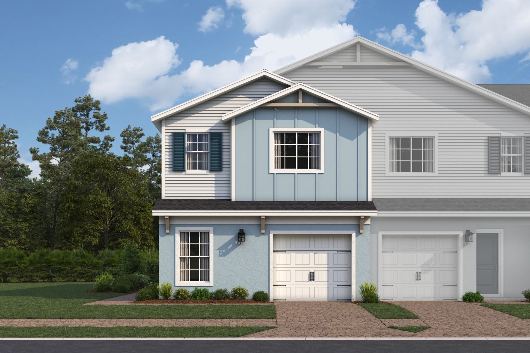 Reeves Place Townhome Exterior A – Castell Blau