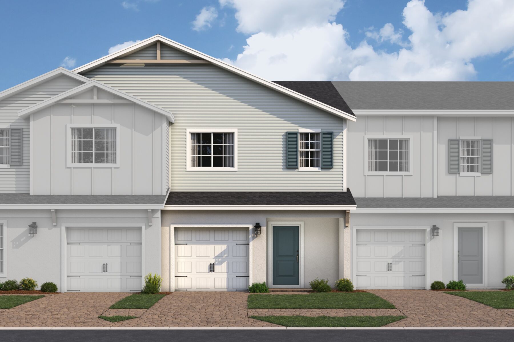 Reeves Place Townhome Exterior B – Castell Blau