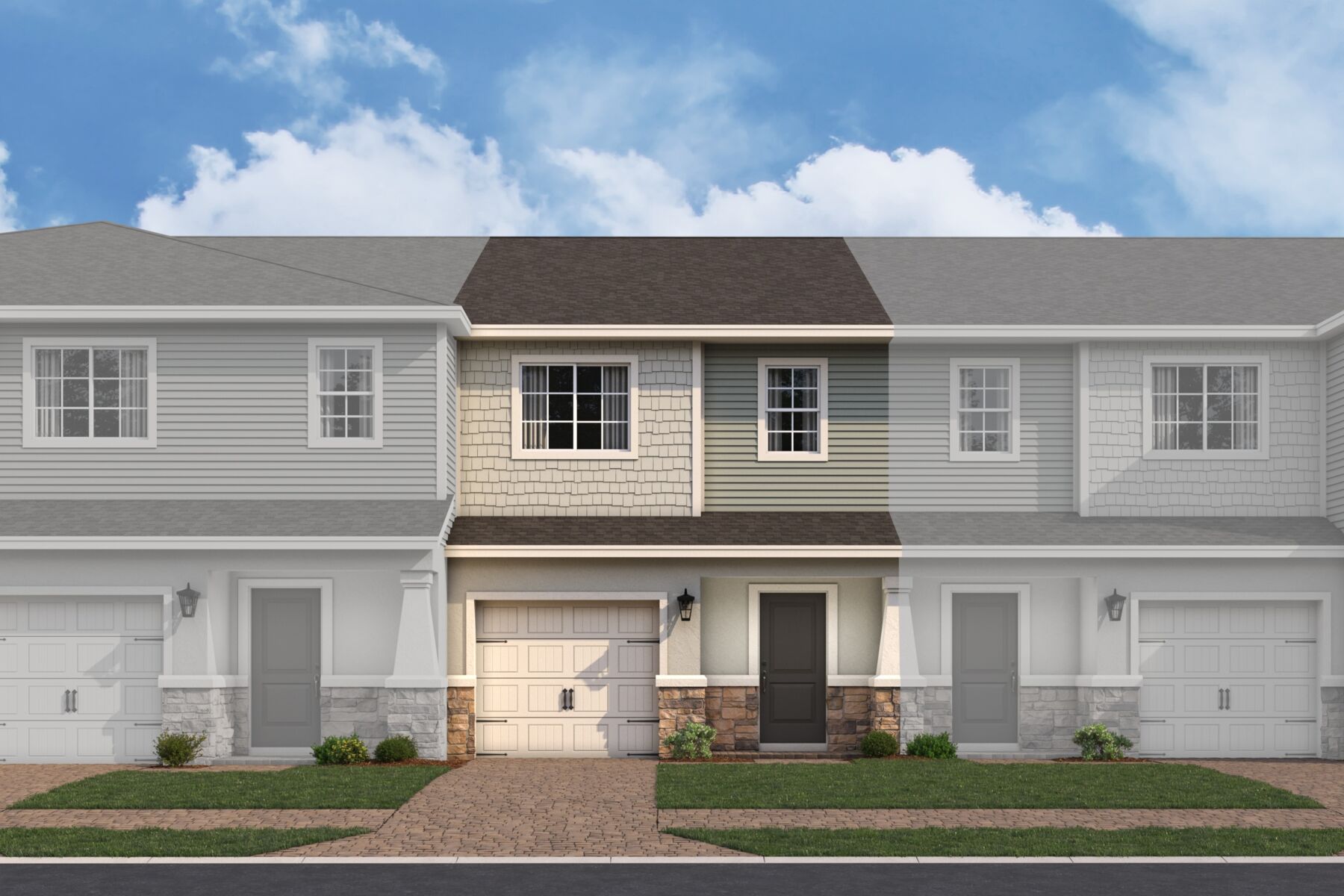 Reeves Place Townhome Exterior C – Castell Blau