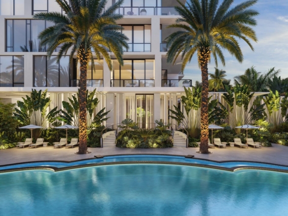 Rosewood Residences Pool Palms – Castell Blau