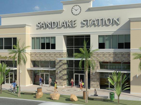 Sandlake Station Exterior Shops Entrance – Castell Blau