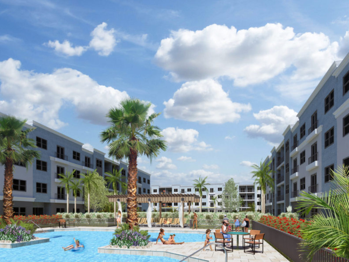 Sandlake Station Pool Area – Castell Blau