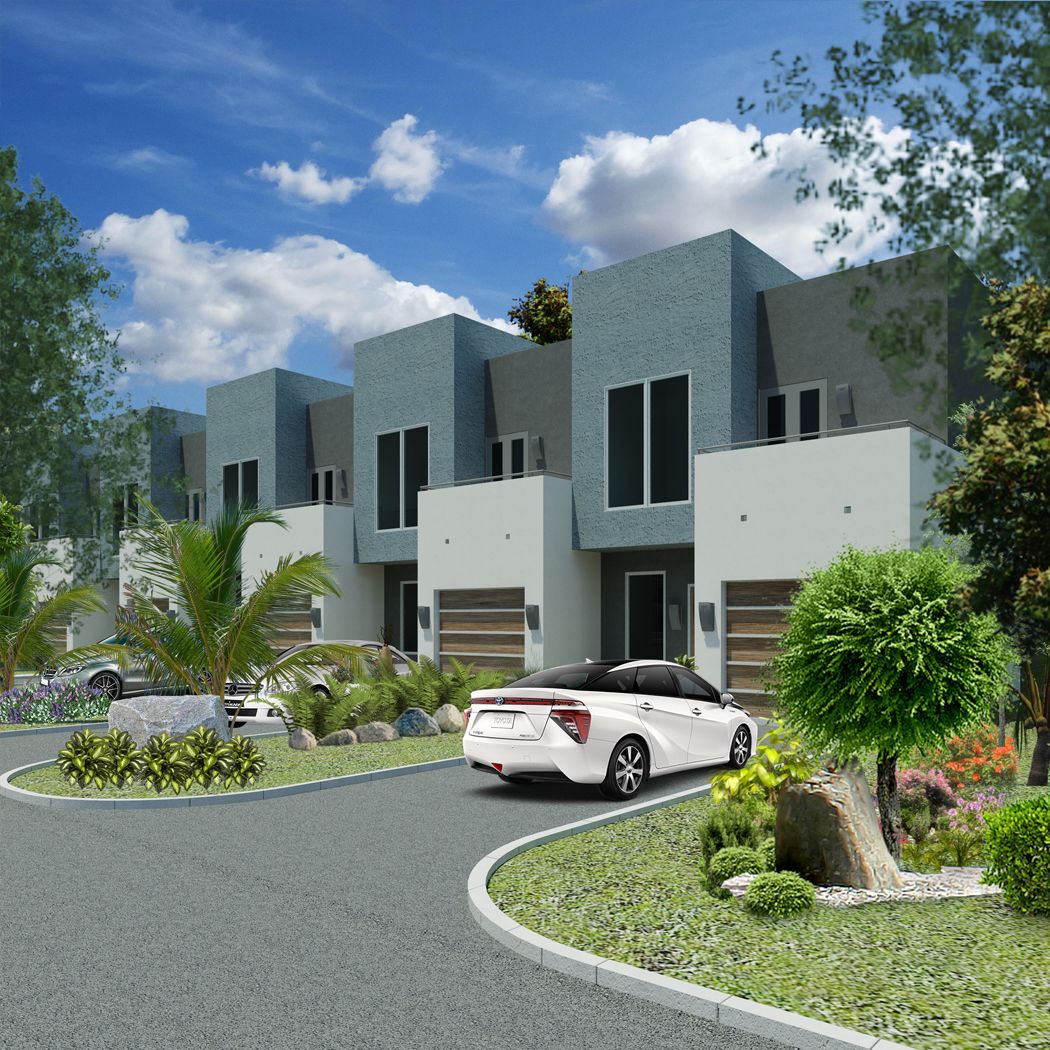 Sandlake Station Townhomes – Castell Blau