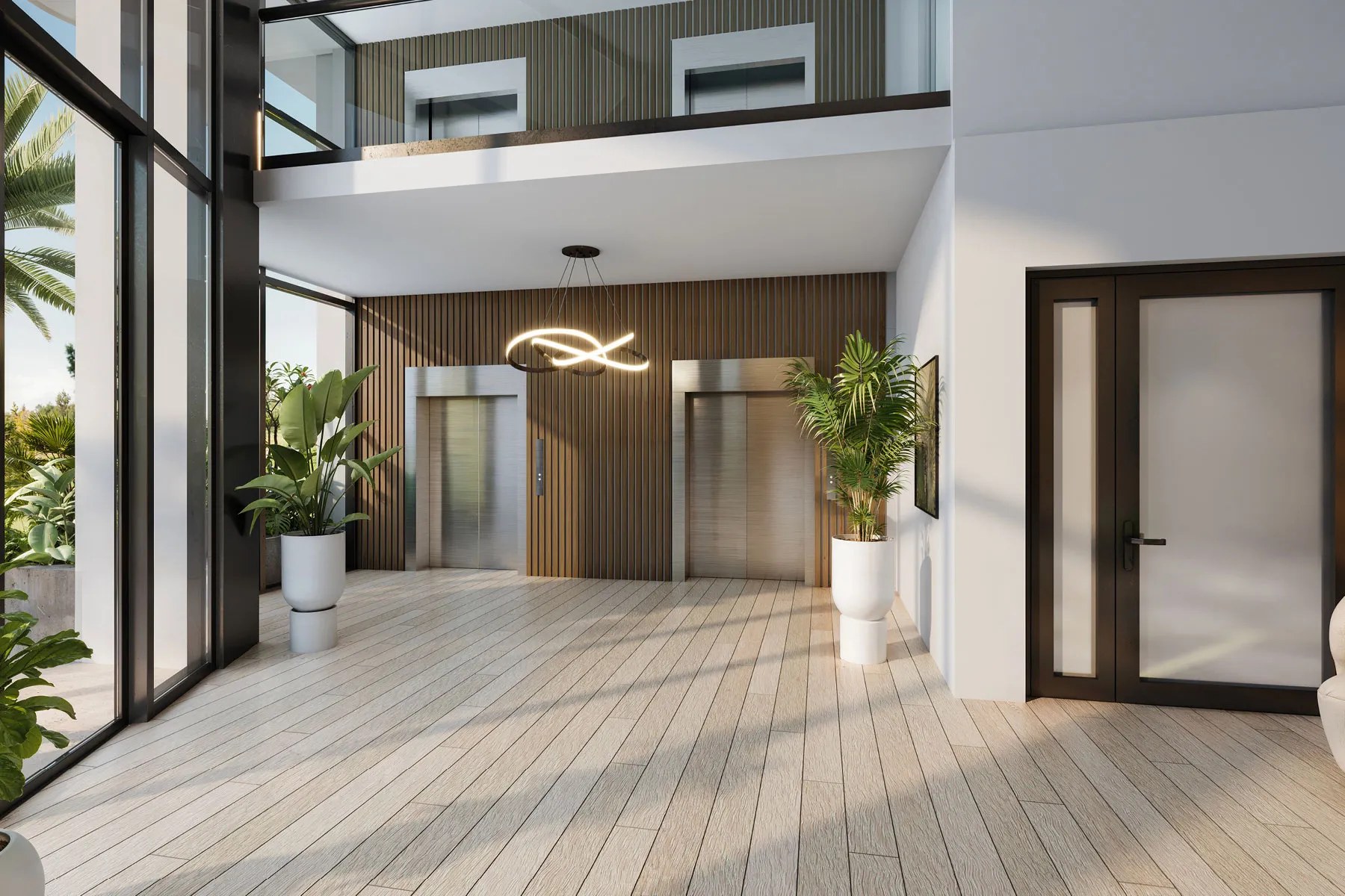 Seven Park – Lobby elevators