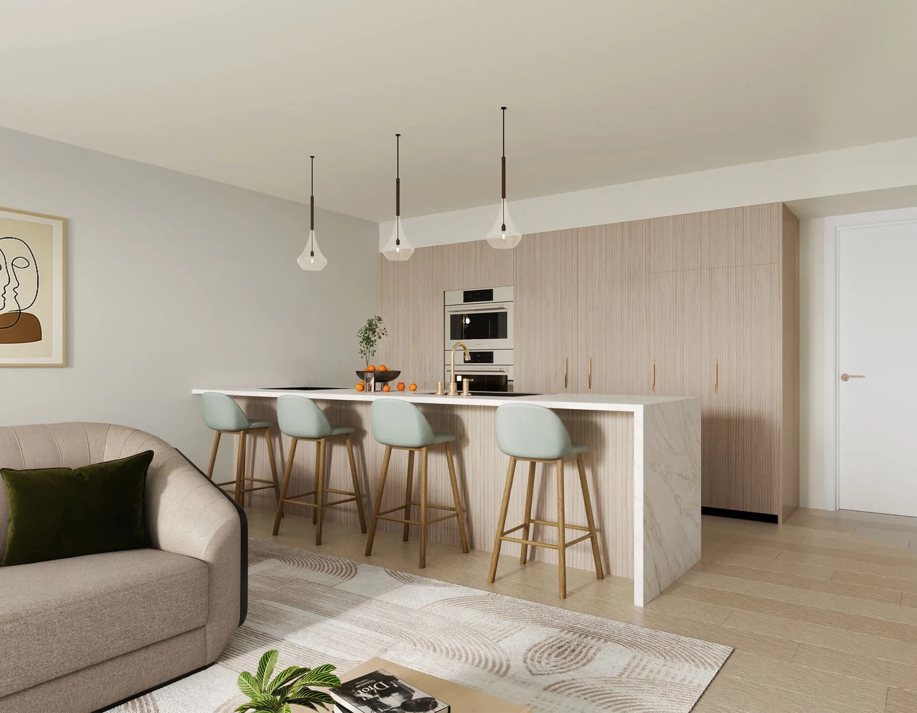 Seven Park – Residence kitchen island
