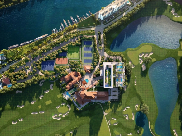 The Residences at Shell Bay – Aerial tower golf