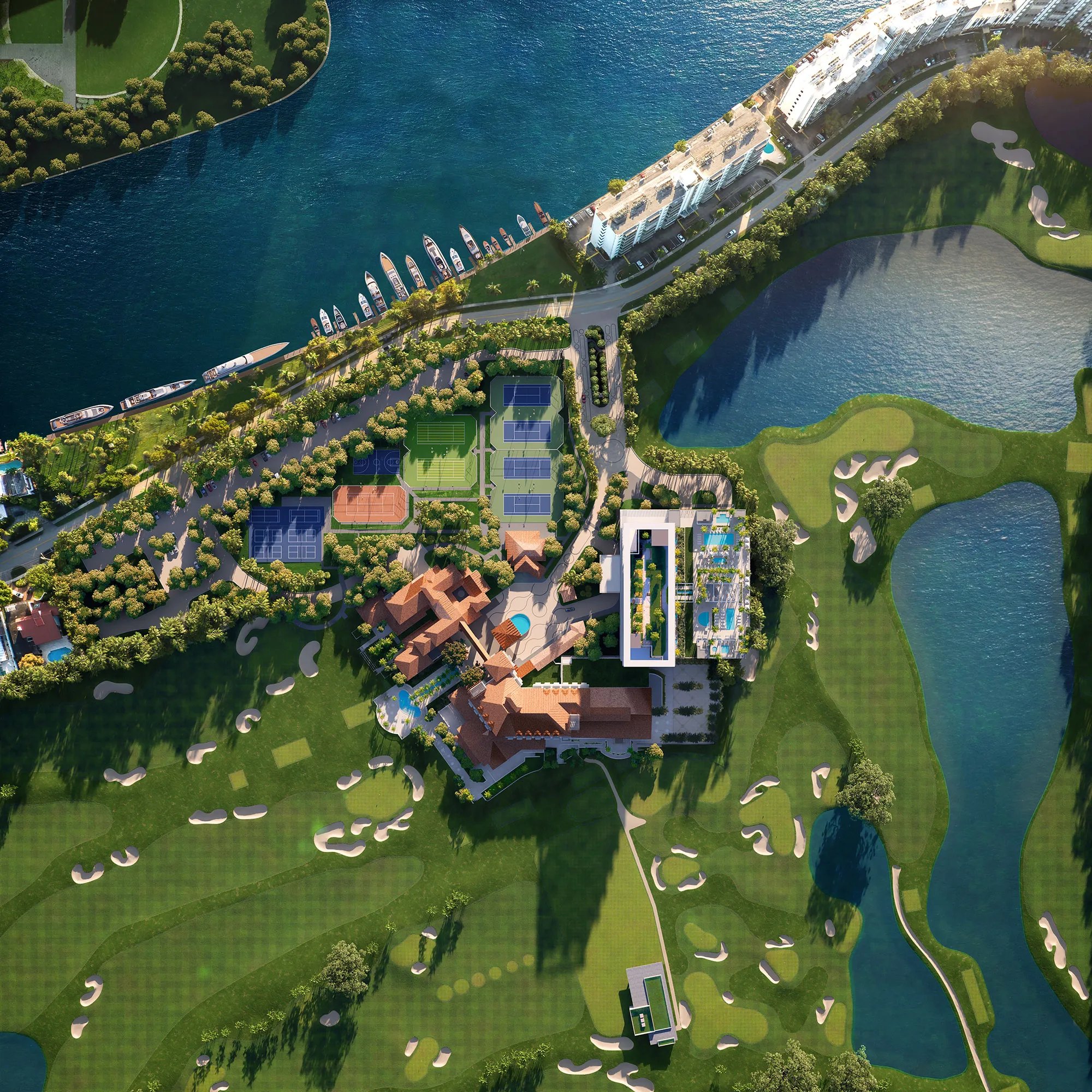 The Residences at Shell Bay – Aerial tower golf