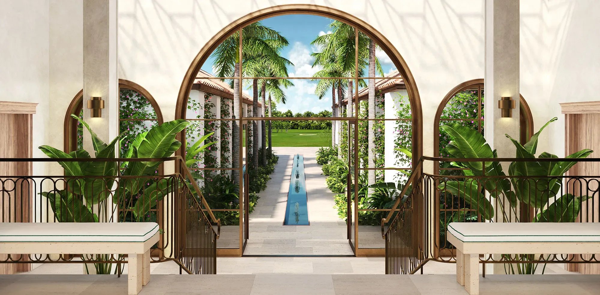 The Residences at Shell Bay – Courtyard arches