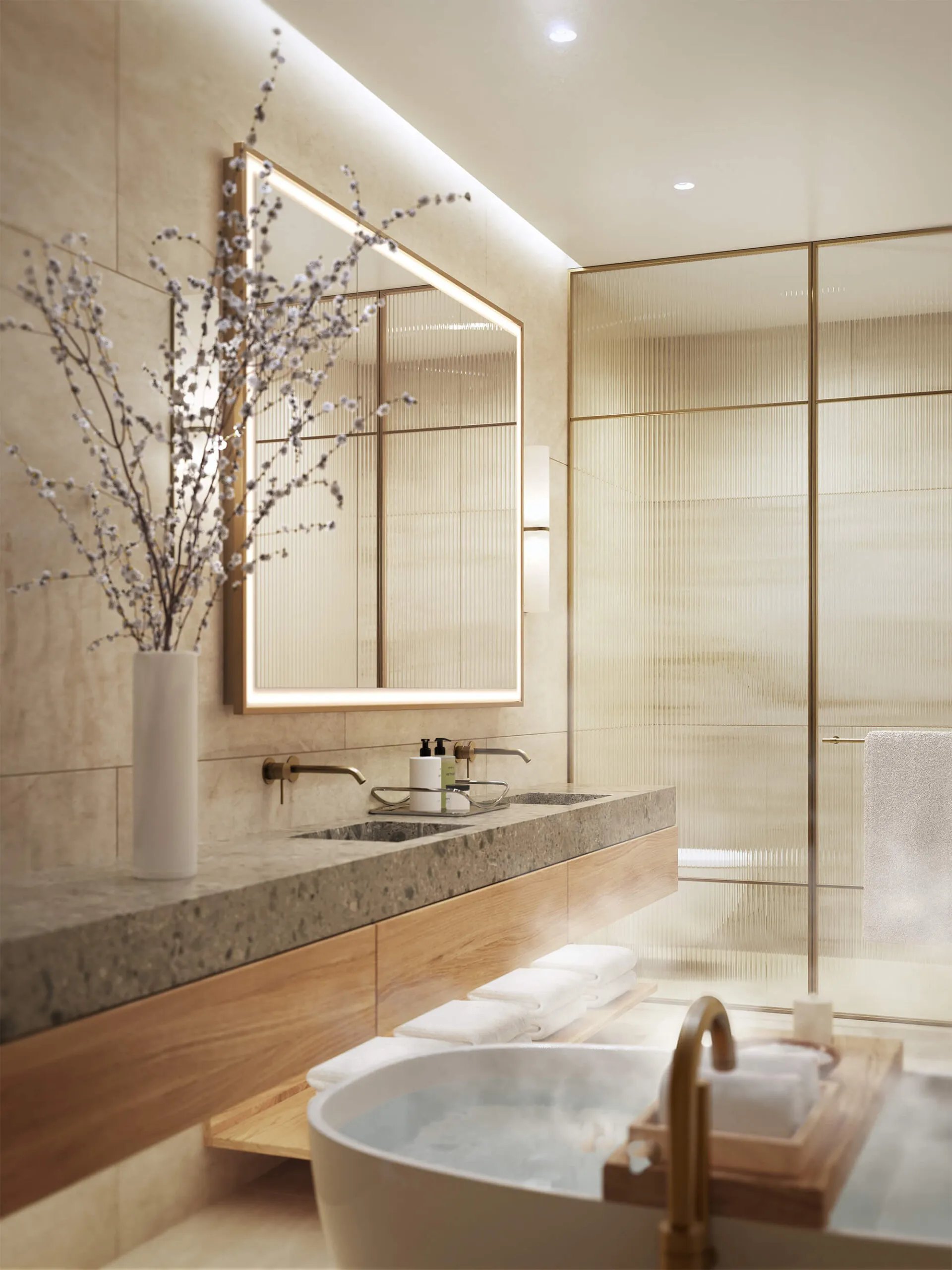 The Residences at Shell Bay – Residence primary bath tub