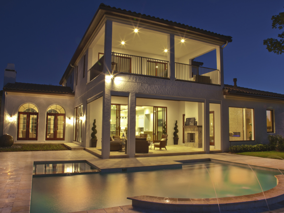 Silliman CitySide Rear Elevation Dusk – Castell Blau