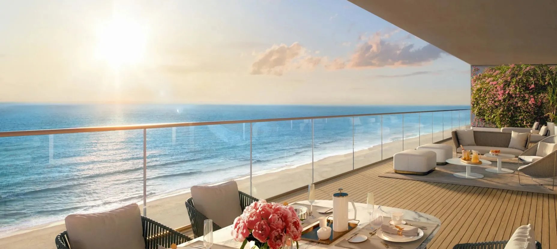 St. Regis Sunny Isles Beach – Residence terrace with ocean view